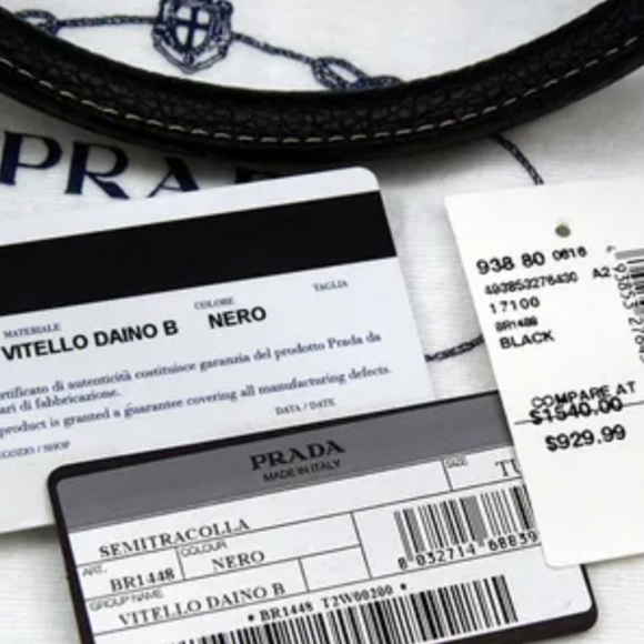 ⭐️Prada Black Leather Vitello Daino Shoulder Bag with COA - NO Tags - Picture 7 of 11